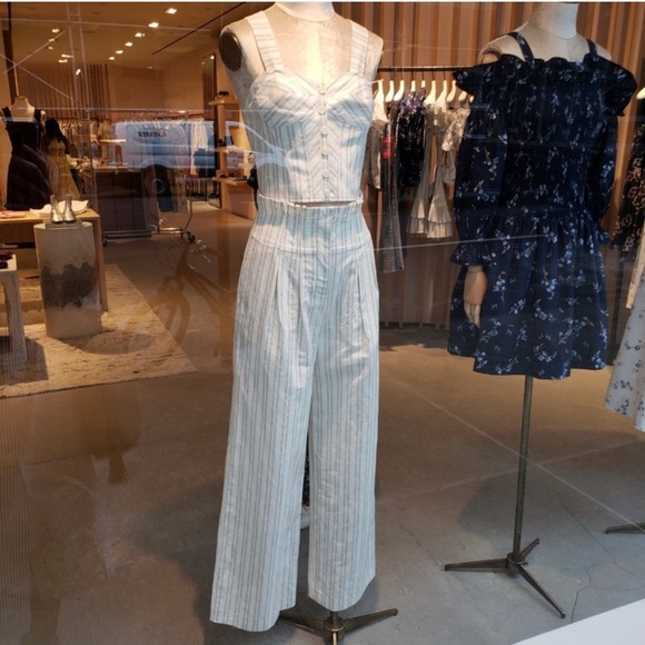 Rebecca Taylor Striped Trousers - Picture 2 of 6